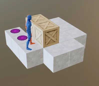 3D sokoban screen 1